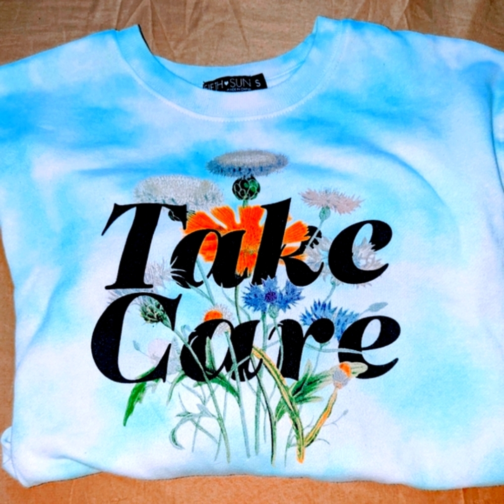 Women's Fifth Sun TieDye Take Care Sweatshirt Size Small